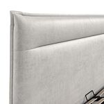 5'0 Fabric Bed - Silvery Grey - Velvet