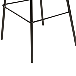 Set Of 4 Bar Stools Black Plastic Seat Metal Legs 90 Cm Synthetic Counter Kitchen Chair Modern Beliani