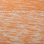 Pouffe Orange And White Cotton 3 Stripes Cube Boho Scandinavian Beliani