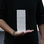 Selenite Cylinder Candle Holder - 20 Cm