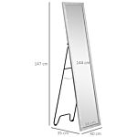 Homcom Full Length Mirror Free Standing Mirror Dressing Mirror With Ps Frame For Bedroom, Living Room