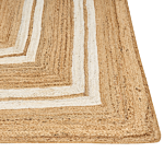 Area Rug Beige Jute 200 X 300 Cm Braided Handmade Natural Boho Style Textile Beliani