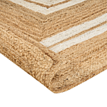 Area Rug Beige Jute 200 X 300 Cm Braided Handmade Natural Boho Style Textile Beliani