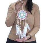 Pastel Pink Macramé Dream Catcher 12cm (asst Colours)