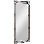 Accent Mirror Silver Painted Wooden Frame