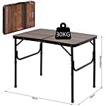 Outsunny 3ft Height Adjustable Mdf Folding Camping Table