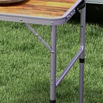 Outsunny 3ft Height Adjustable Mdf Folding Camping Table