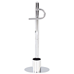 Toilet Paper And Brush Holder Silver Steel Chromed Glossy Freestanding Modern Bathroom Accessories Beliani