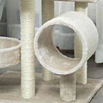 Pawhut Cat Tree, Plush, 50lx40wx105h Cm-beige