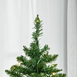 Homcom 6ft Prelit Christmas Tree Artificial Tree Warm White Led Light Holiday Home Xmas Decoration, Green