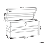 Outdoor Storage Box Light Grey Galvanized Steel 400 L Industrial Garden Beliani