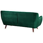 Living Room Set Green Velvet 3 Seater 2 Seater Armchair Button Tufted Back Beliani