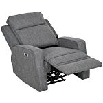 Homcom Electric Recliner Armchair, Recliner Chair With Adjustable Leg Rest, Usb Port, Charcoal Grey