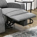 Homcom Electric Recliner Armchair, Recliner Chair With Adjustable Leg Rest, Usb Port, Charcoal Grey