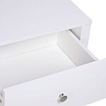 Homcom Bedside Table Unit Drawer Shelf Cabinet Nightstand Chest Solid Wood Bedroom Furniture White