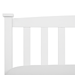 Double Bed Frame White Pine Wood 140 X 200 Cm Slatted Beliani