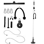 Sportnow Cable Machine Pulley System, Lat Pull Down System With Diy Loading Weight For Home Gym Biceps Tricep Arm Shoulder Back Training