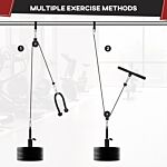 Sportnow Cable Machine Pulley System, Lat Pull Down System With Diy Loading Weight For Home Gym Biceps Tricep Arm Shoulder Back Training