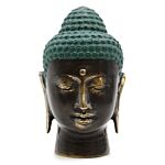 Large Antique Brass Buddha Head