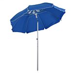 Outsunny Arc. 1.9m Beach Umbrella With Pointed Design Adjustable Tilt Carry Bag For Outdoor Patio Blue