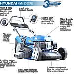 Hyundai 21cm/53cm 224cc Electric-start Self-propelled Petrol Lawnmower | Hym530spe