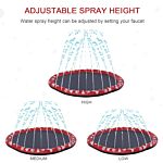 Pawhut Splash Pad Sprinkler Mat For Pets Dog Bath Pool Water Game Mat Outdoor