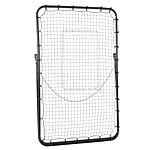 Homcom Foldable Football Rebounder Net, Football Goal Training Aid Soccer Kickback Target Zone Goal Play Adjustable Angles For Kids & Adult Black