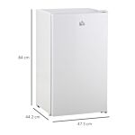 Homcom 91 Litre Freestanding Under Counter Fridge With Chiller Box, Reversible Door, Adjustable Thermostat 47.5cm Wide Noise Level: Decibels 40 White