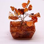 Mini Gemstone Tree On Orgonite Base - Carnelian (15 Stones)