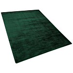 Area Rug Green Viscose 160 X 230 Cm Tufted Low Pile Modern Beliani