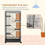 Pawhut Five-level Removable Small Animal Cage, 131cm - Black