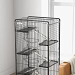 Pawhut Five-level Removable Small Animal Cage, 131cm - Black