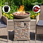 Stone Gas Fire Pit Heater