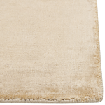 Area Rug Light Beige Viscose 140 X 200 Cm Tufted Low Pile Modern Beliani