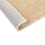 Area Rug Light Beige Viscose 140 X 200 Cm Tufted Low Pile Modern Beliani