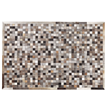 Cowhide Area Rug Multicolour Patchwork 160 X 230 Cm Geometric Pattern Modern Beliani