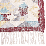 Area Rug Multicolour Jute 140 X 200 Cm Rectangle With Tassels Handwoven Boho Style Living Room Bedroom Beliani