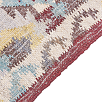 Area Rug Multicolour Jute 140 X 200 Cm Rectangle With Tassels Handwoven Boho Style Living Room Bedroom Beliani