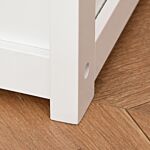 Homcom 2-in-1 Wooden Toy Box Seat Bench Storage Chest Cabinet Organizer With Safety Pneumatic Rod 60 X 30 X 50cm White