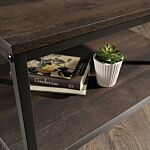 Industrial Style Coffee Table Smoked Oak