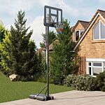 Sportnow Height Adjustable Basketball System, Freestanding Basketball Hoop And Stand W/ Wheels, 2.35-3.05m