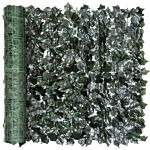 Outsunny Artificial Leaf Screen Panel, 2.4x1 M-dark Green