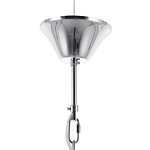 Pendant Lamp Silver Chromed Metal Task Lighting Industrial Beliani