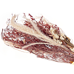 Dried Flower Bouqet Pink Natural Dried Flowers 50 Cm Wrapped In Brown Paper Natural Table Decoration Beliani