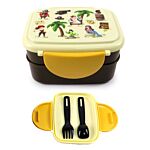 Bento Clip Lock Lunch Box With Cutlery - Jolly Rogers Pirates