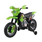 Homcom Kids Electric Motorbike Child Ride On Motorcycle 6v Battery Scooter (green)