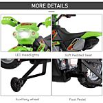 Homcom Kids Electric Motorbike Child Ride On Motorcycle 6v Battery Scooter (green)