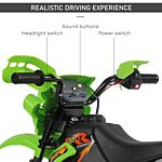 Homcom Kids Electric Motorbike Child Ride On Motorcycle 6v Battery Scooter (green)