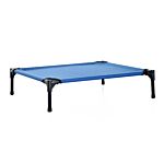 Pawhut Elevated Pet Bed Portable Camping Raised Dog Bed W/ Metal Frame Blue (medium)