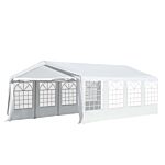 Outsunny 8m X 4m Garden Gazebo Marquee Party Tent Wedding Portable Garage Carport Event Shelter Car Canopy Heavy Duty Steel Frame